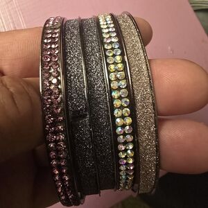 Torrid Glittering Pink and Black Bracelet Collection